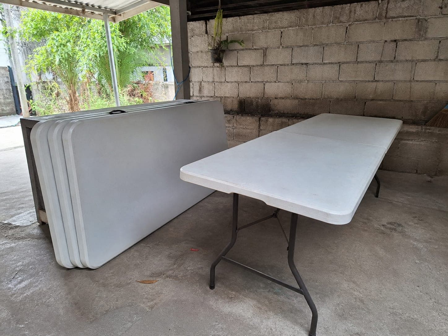 Two 6-foot folding banquet tables